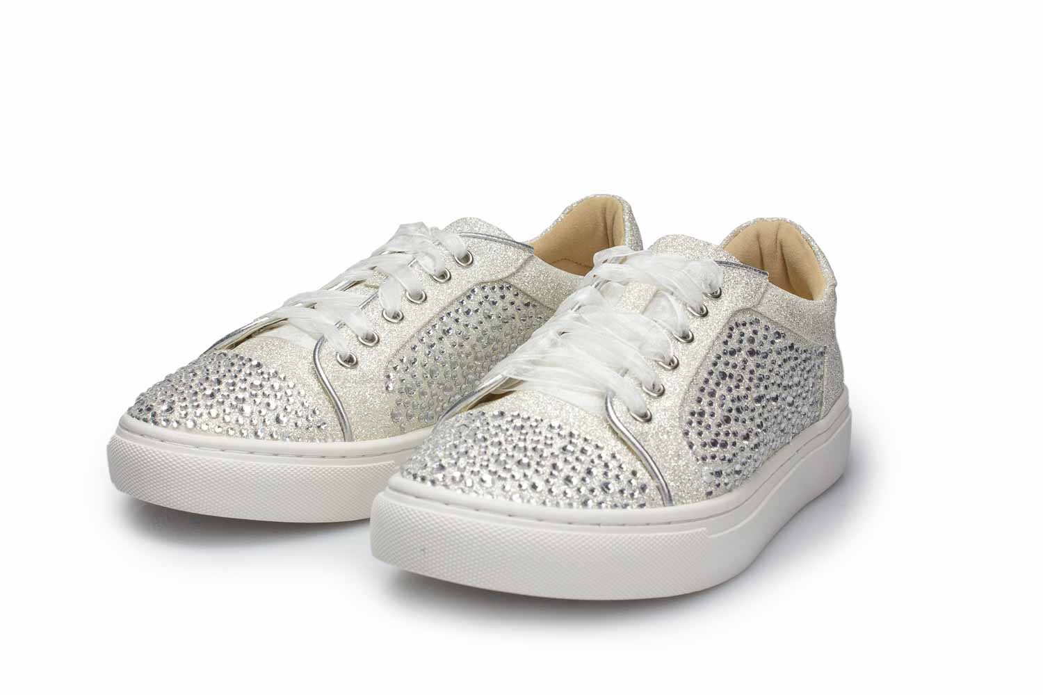 Brautsneaker Cheeky ivory Glitter-Zirkonia