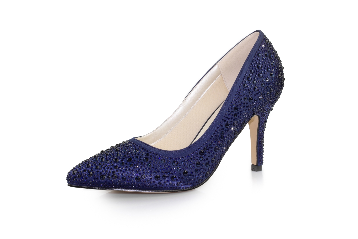 Glitter Pumps Diva blau-zirkonia