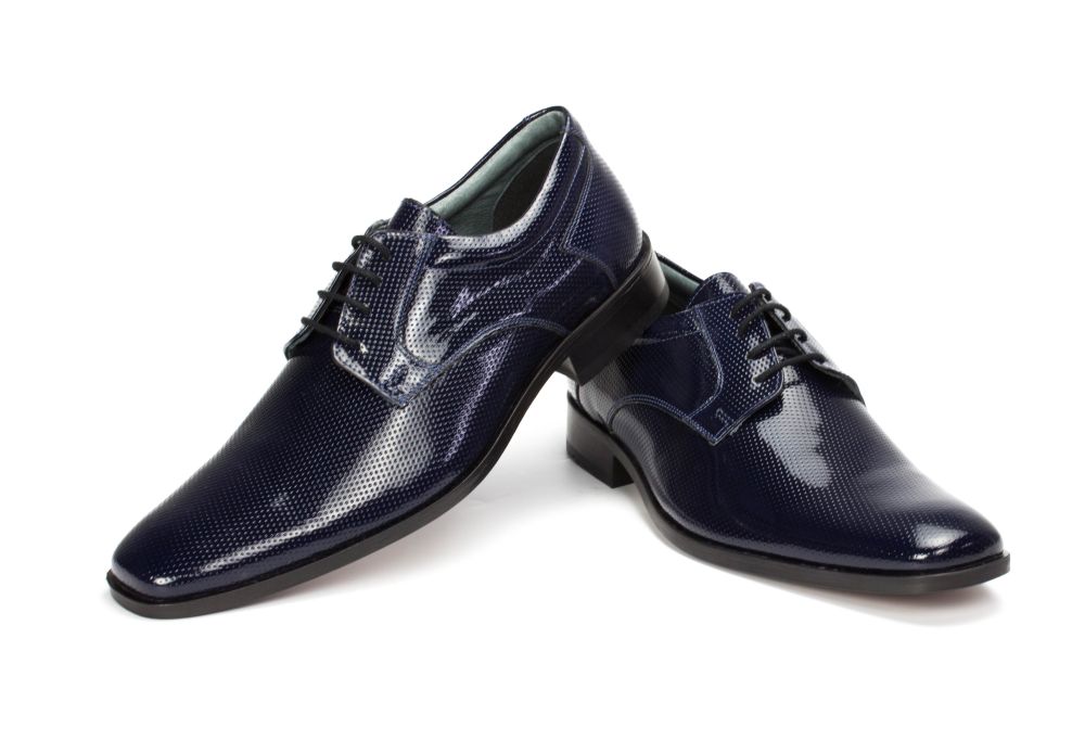 Derbyschuhe Lucien-TS royalblau perforiert