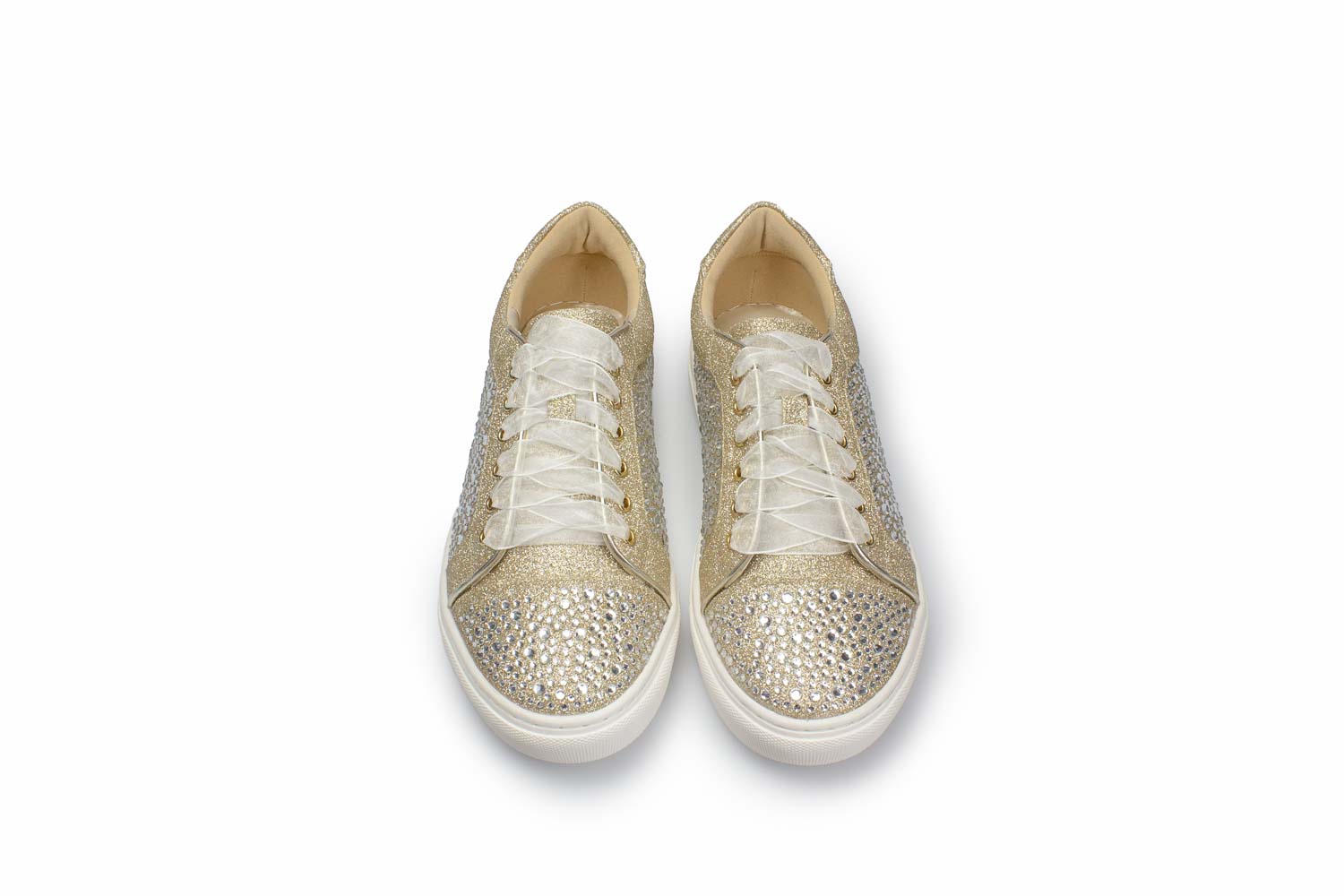 Brautsneaker Cheeky champagner Glitter-Zirkonia