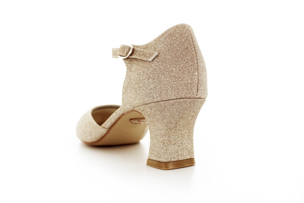 Riemchen Pumps Happy champagner Glitter