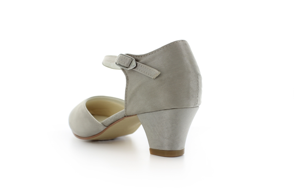 weite Pumps Annabell  taupe Satin