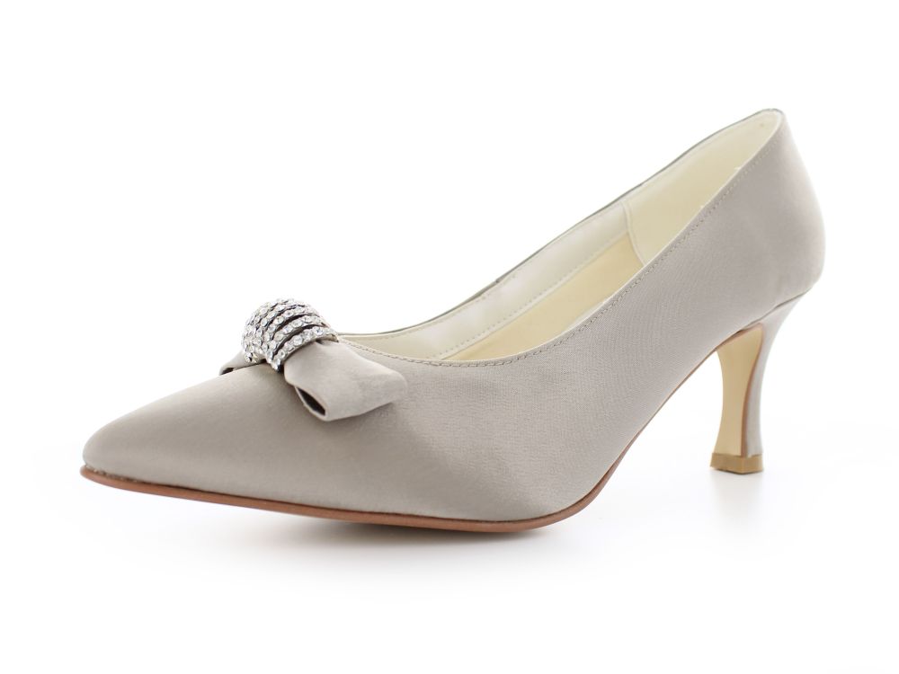 Vintage Pumps Igrid taupe Satin