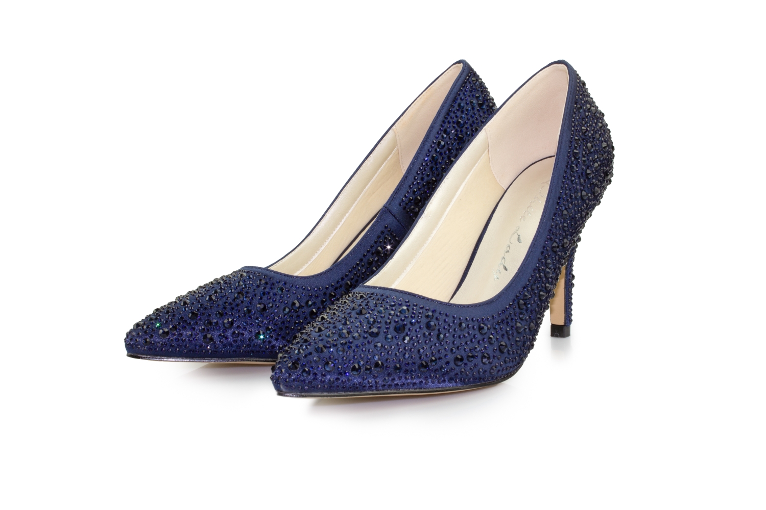 Glitter Pumps Diva blau-zirkonia