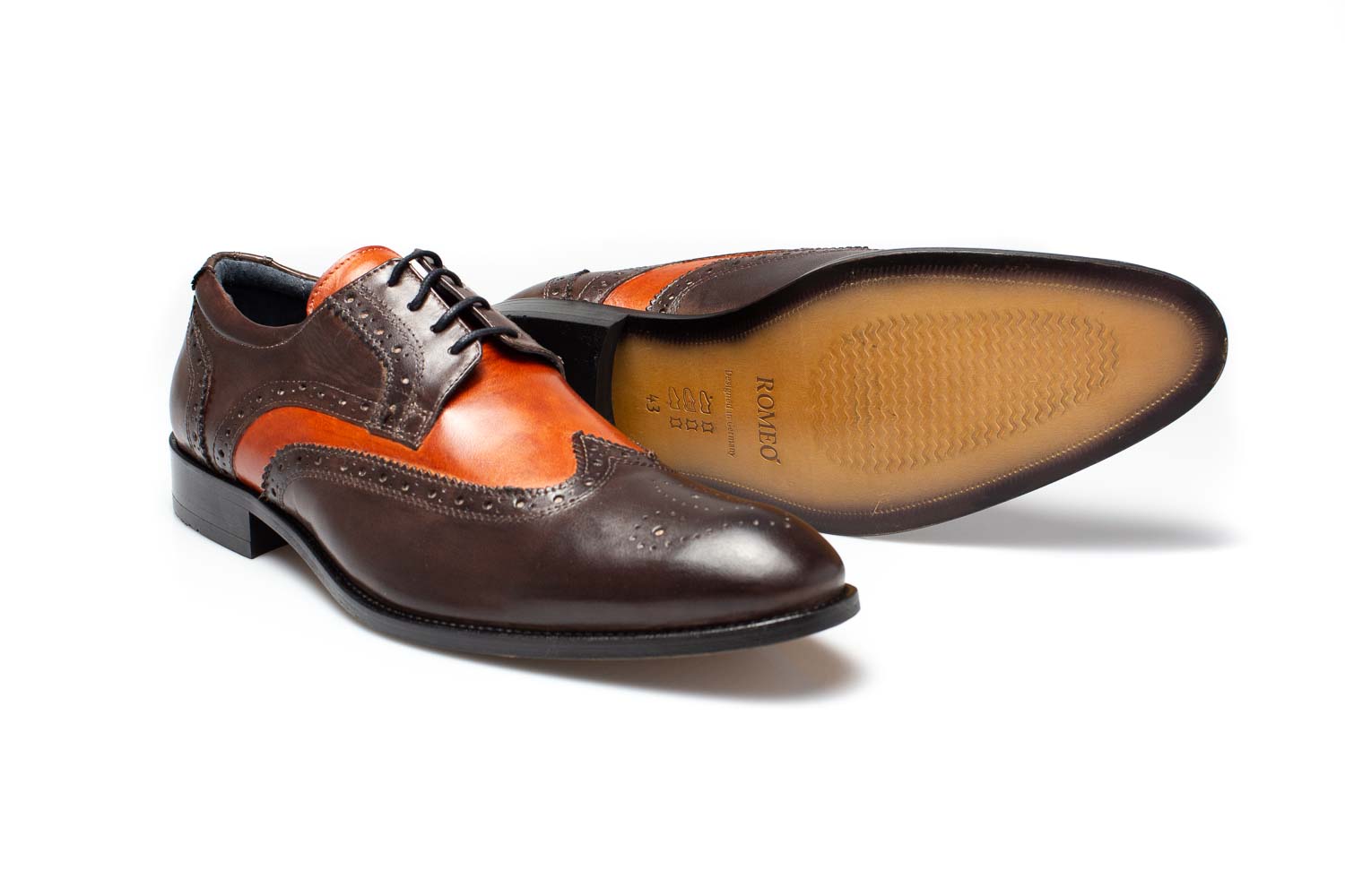 Patina Herrenschuhe Budapester marone-cuoio