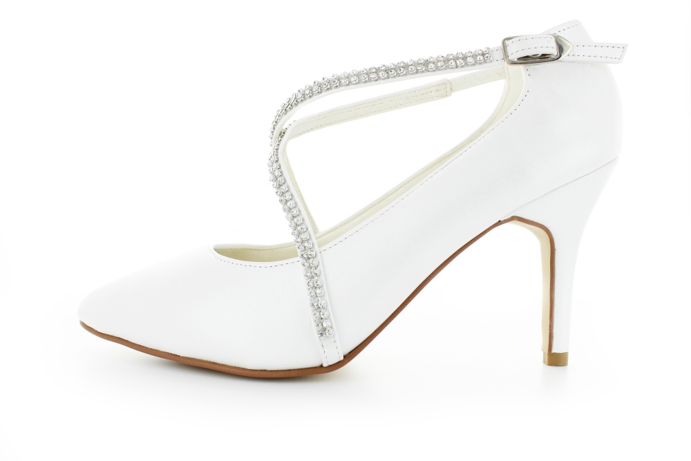 Brautschuhe Bella weiß Leder