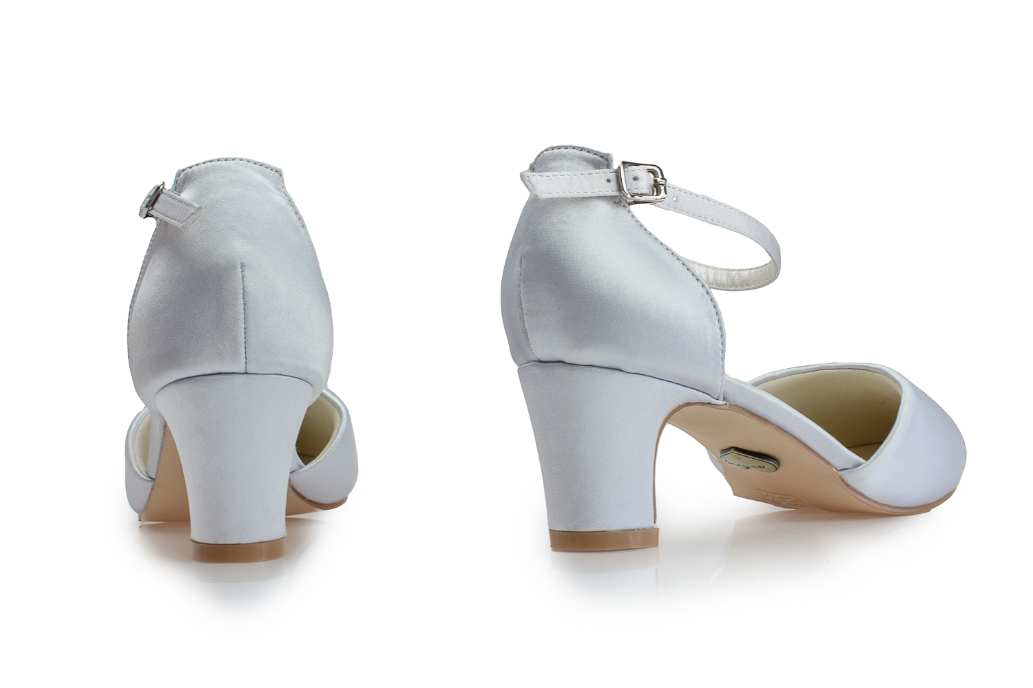 White Lady Satin Brautschuhe Athena silber