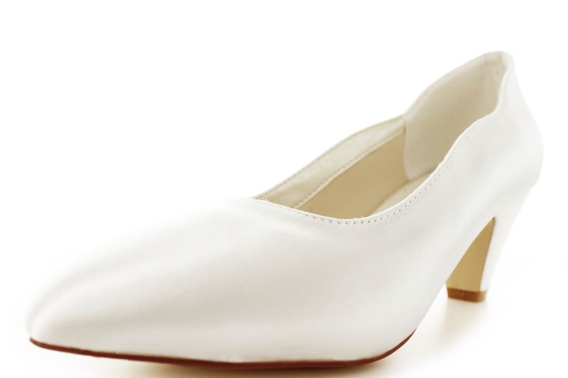 bequeme Braut Pumps Viola ivory Satin