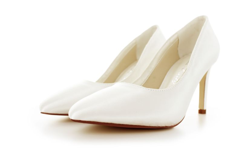 hohe bequeme Brautschuhe Lotta ivory Satin