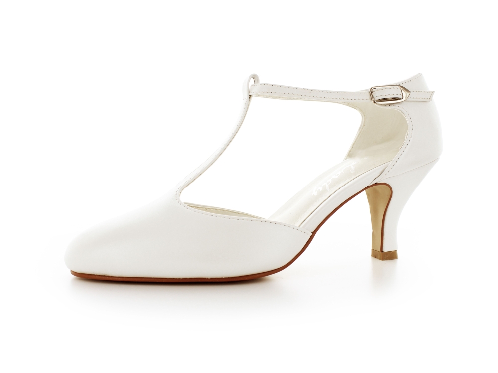 Brautschuhe Elisa offwhite Leder
