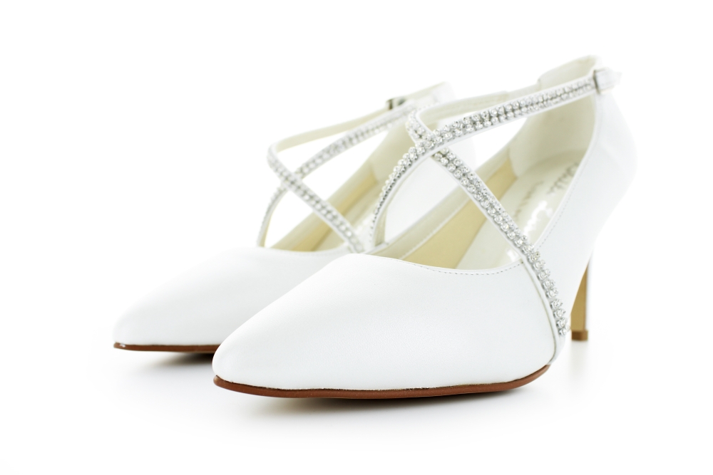 Brautschuhe Bella weiß Leder