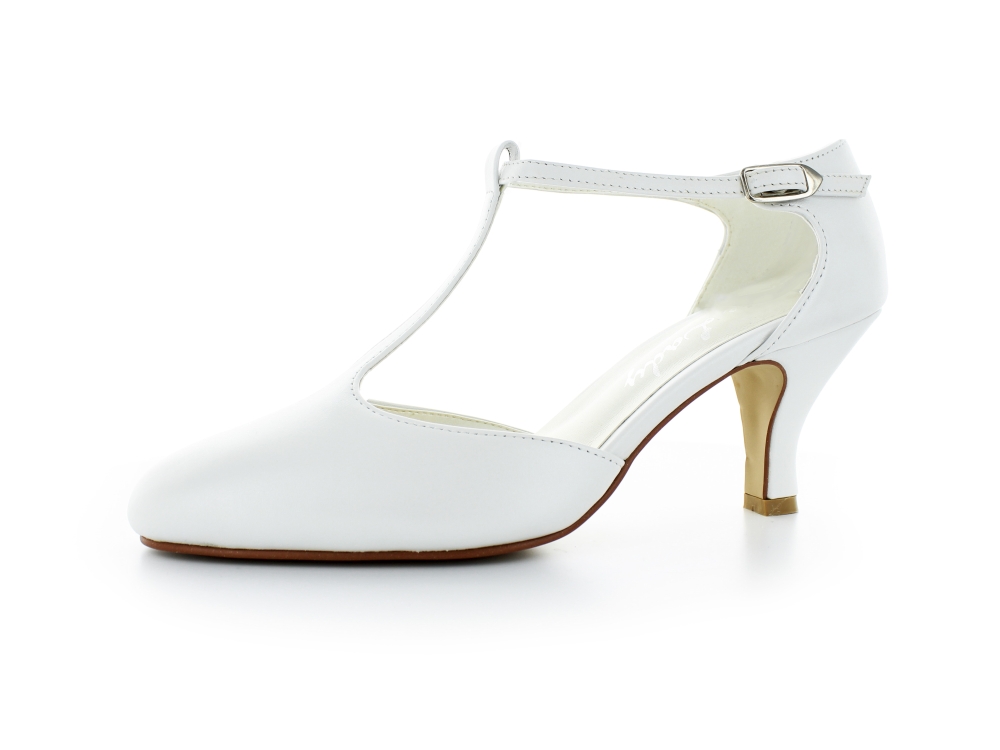 Brautschuhe Elisa weiß Leder