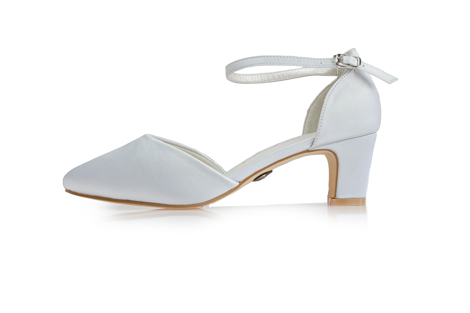 White Lady Satin Brautschuhe Athena silber