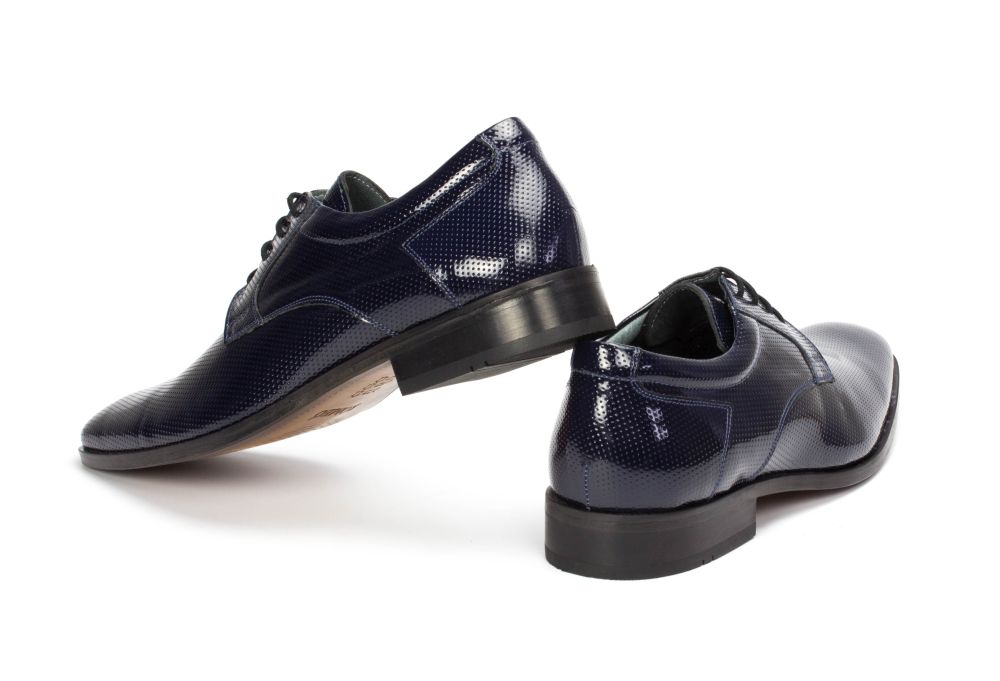 Derbyschuhe Lucien-TS royalblau perforiert