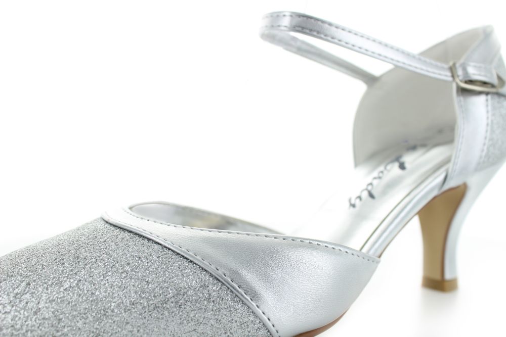 Riemchen Pumps Helena silber