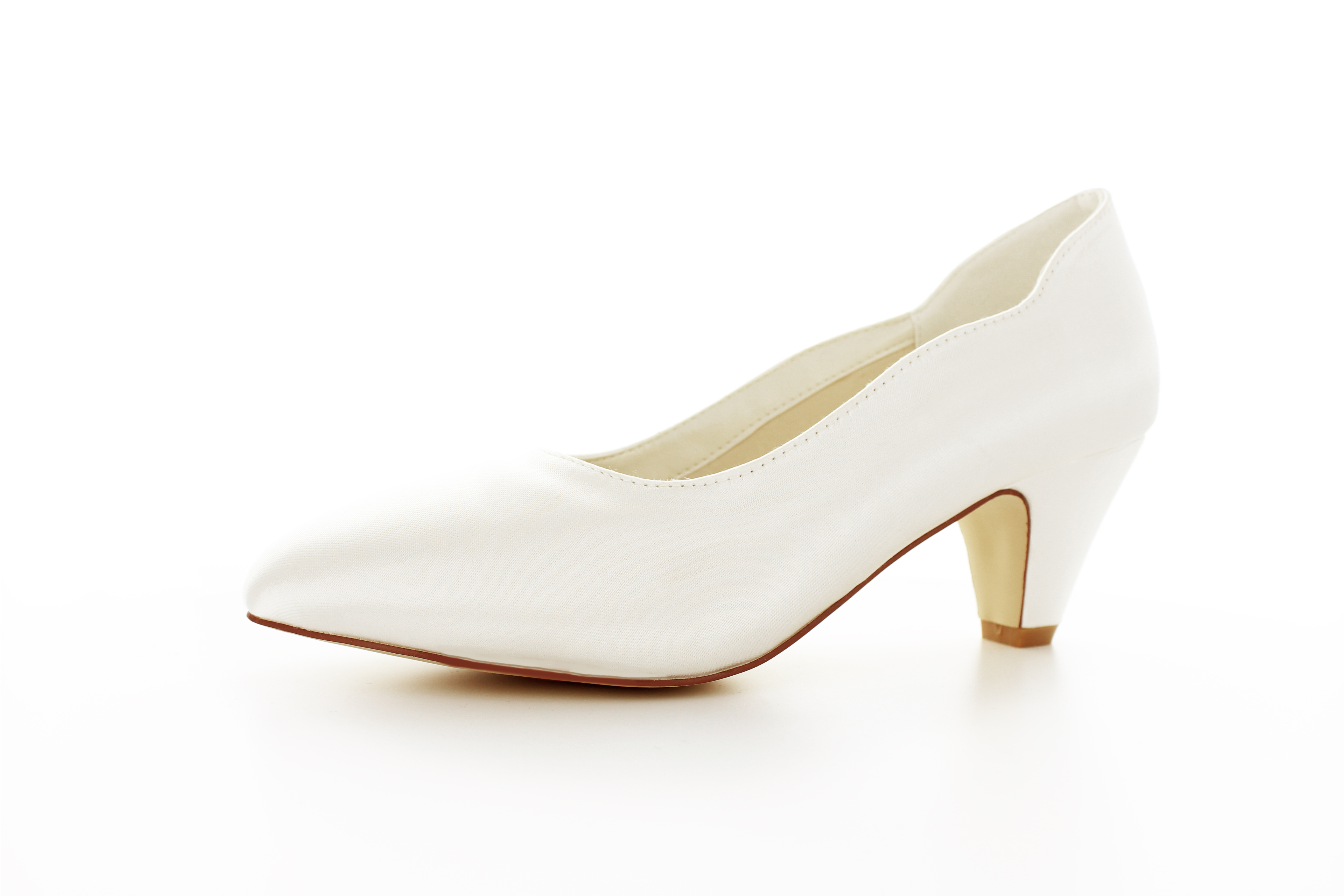 bequeme Braut Pumps Viola ivory Satin