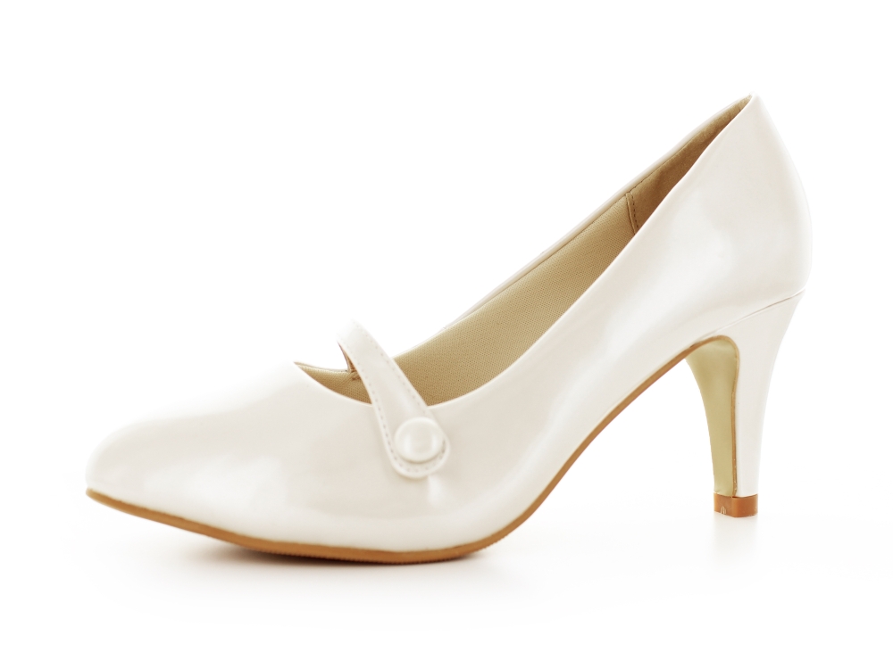 Brautschuhe Destiny ivory Lack