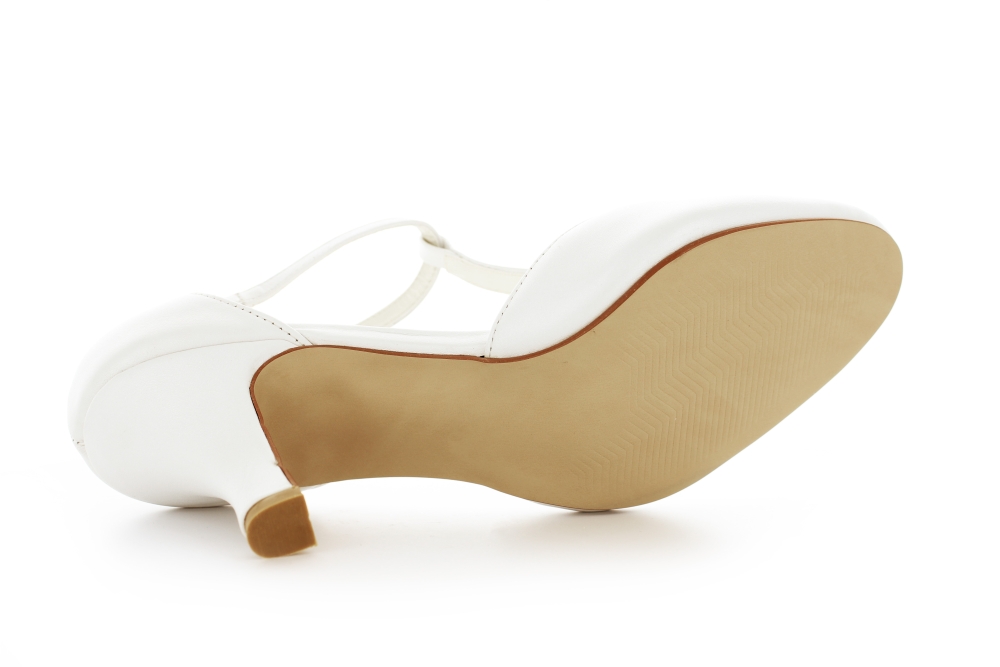 Brautschuhe Elisa offwhite Leder