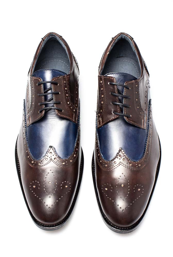 Patina Herrenschuhe Budapester marone-oceano