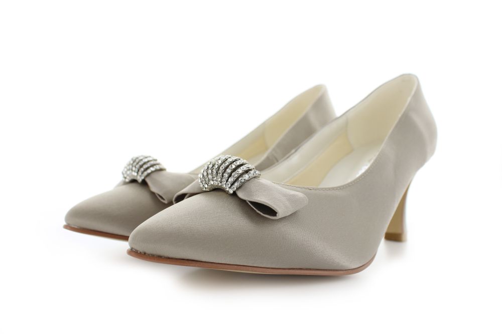 Vintage Pumps Igrid taupe Satin