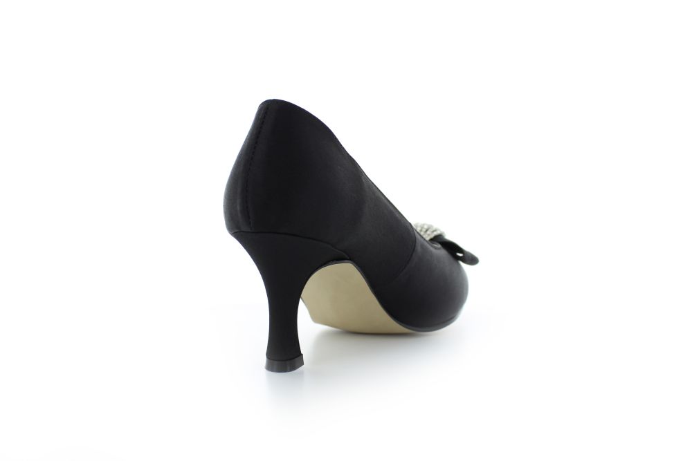 Vintage Pumps Igrid schwarz Satin