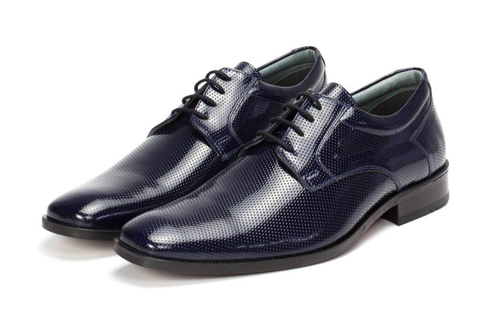 Derbyschuhe Lucien-TS royalblau perforiert