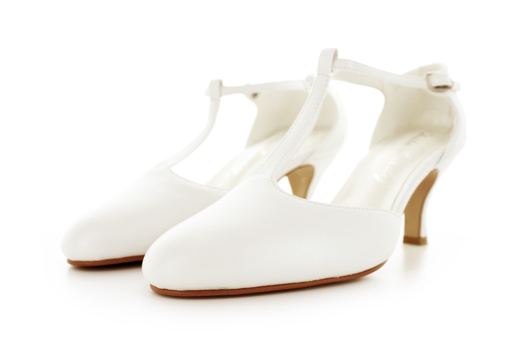 Brautschuhe Elisa offwhite Leder