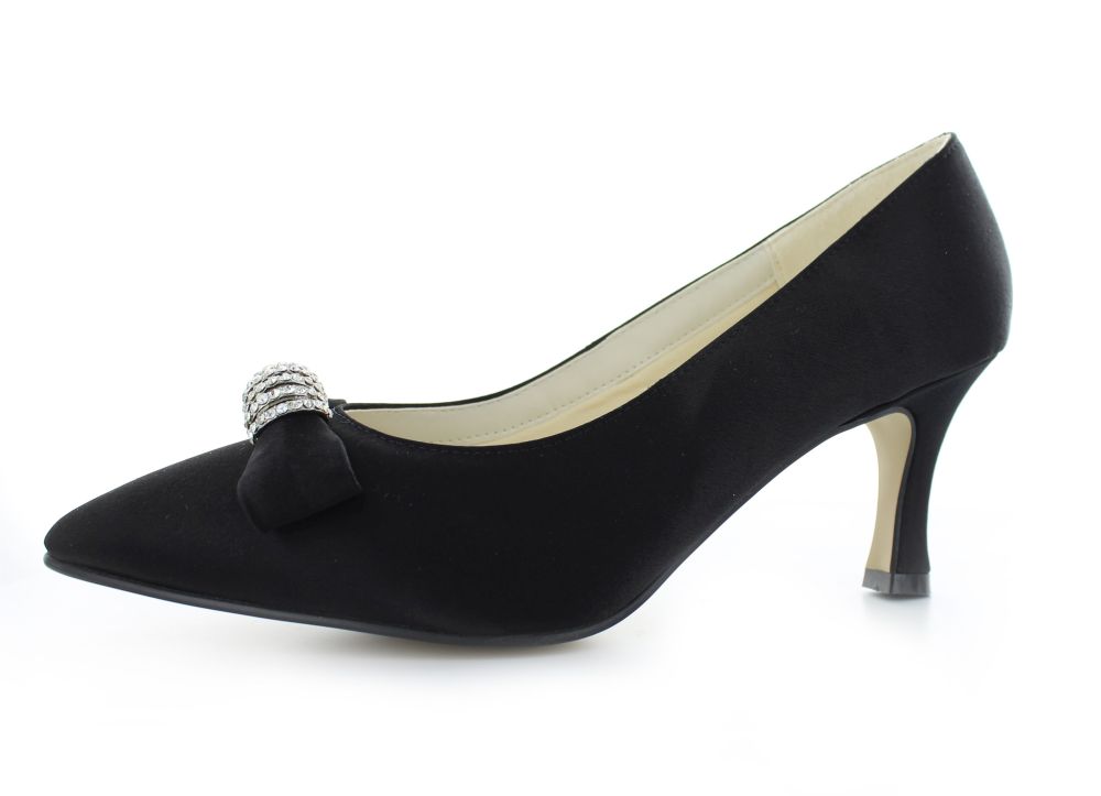 Vintage Pumps Igrid schwarz Satin