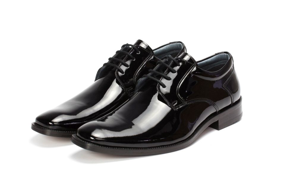 Derby Herrenschuhe Lucien-LS schwarz Lack