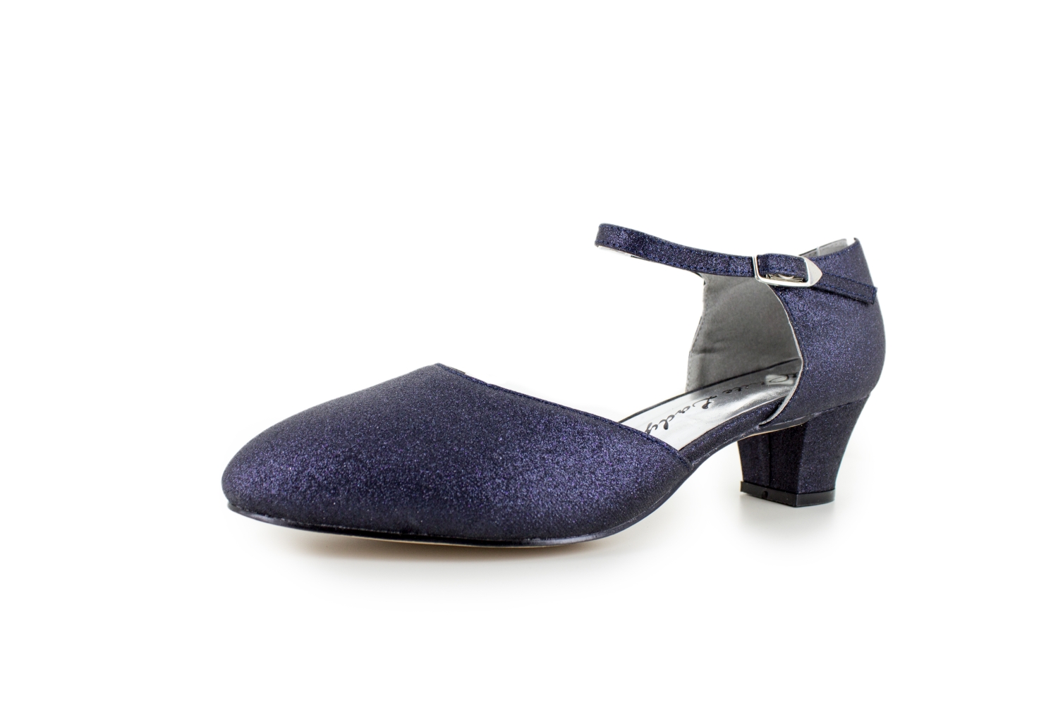 weite Pumps Annabell marine-Glitter