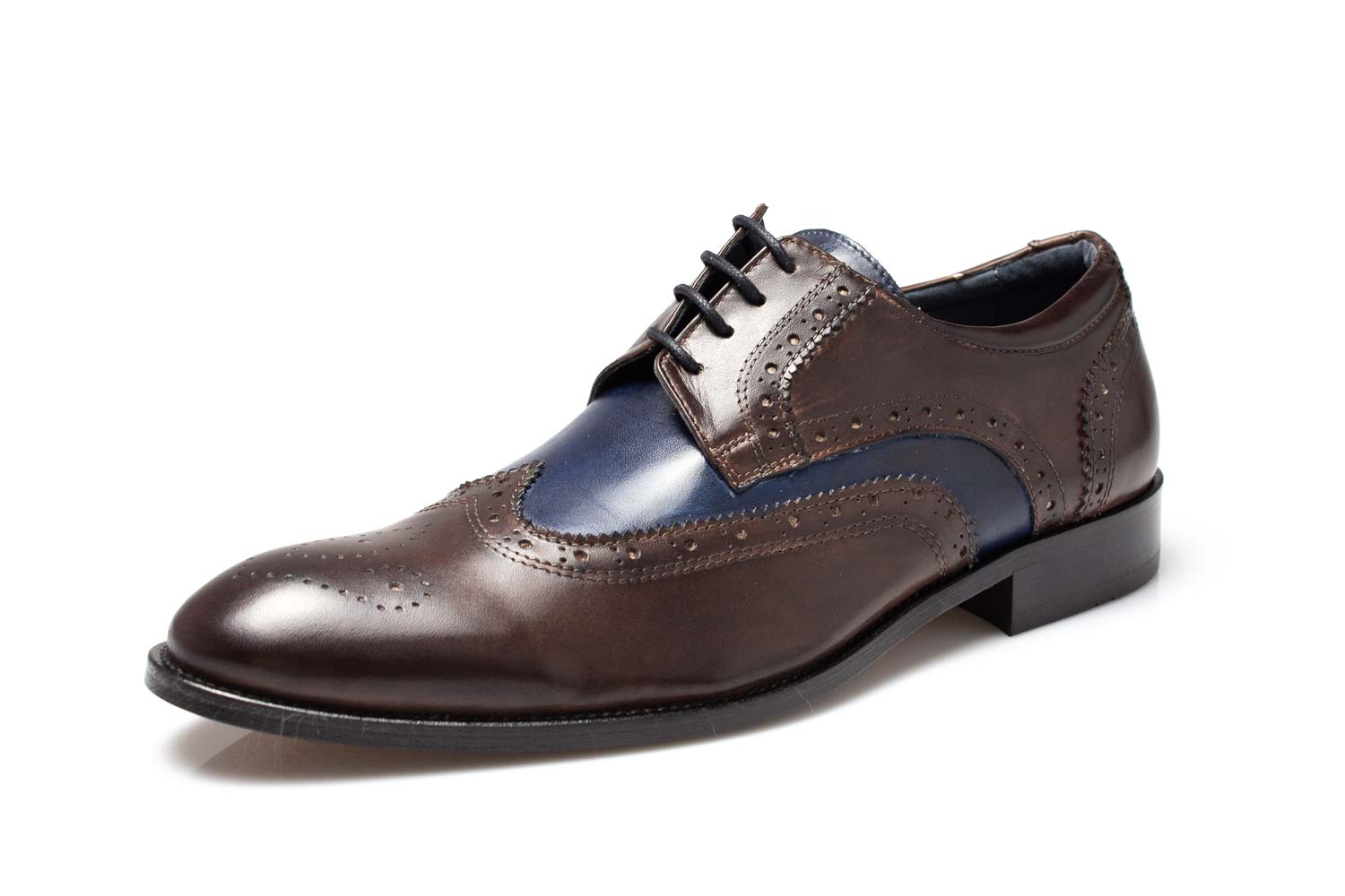 Patina Herrenschuhe Budapester marone-oceano