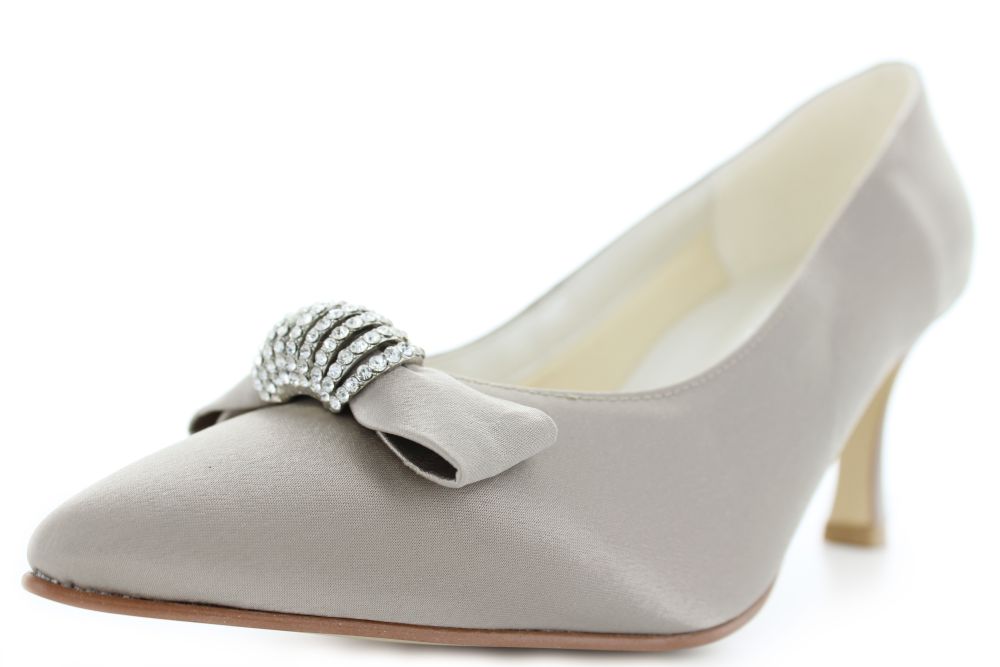 Vintage Pumps Igrid taupe Satin