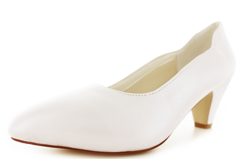 White Lady Brautschuhe offwhite Leder