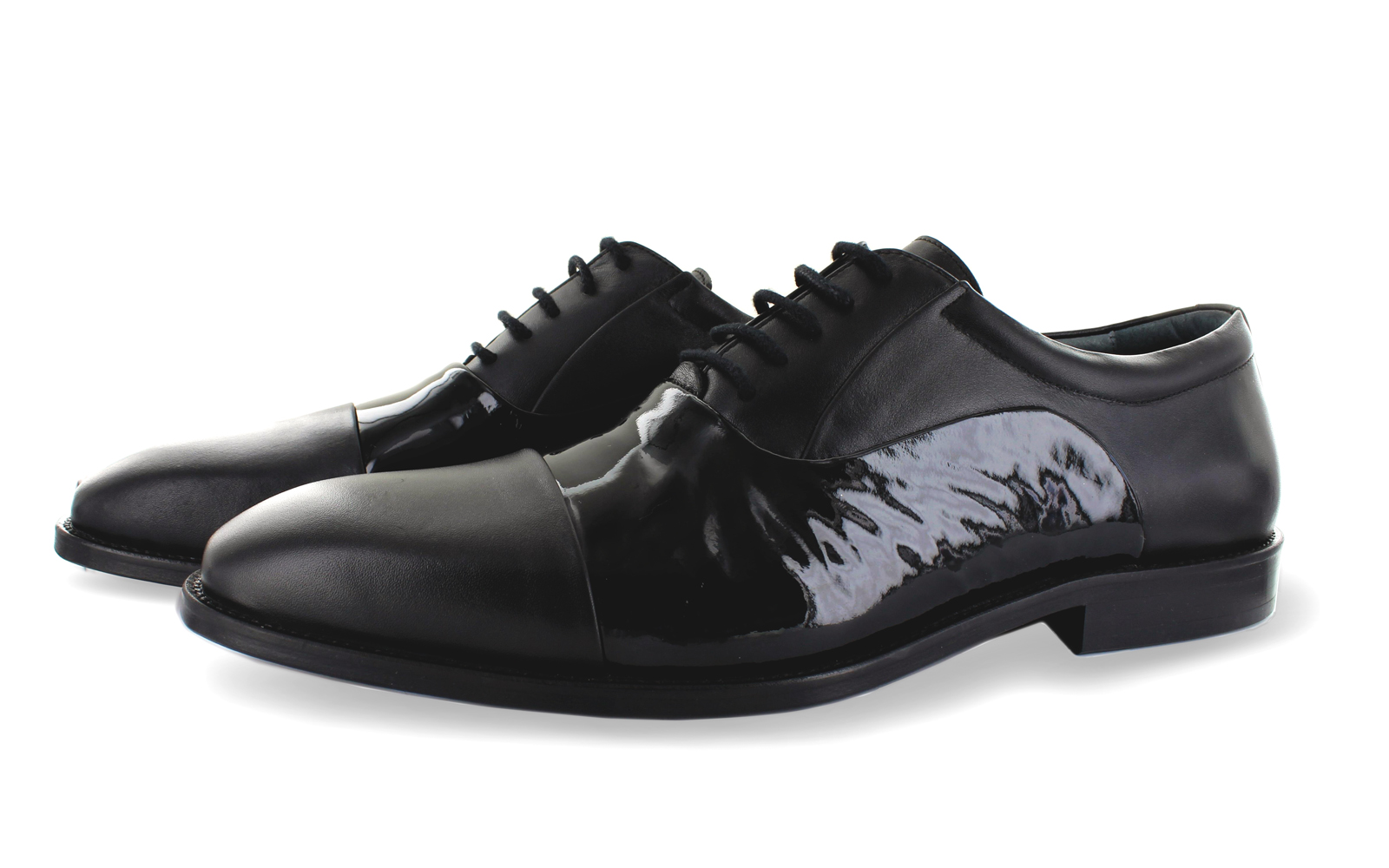 Oxford Herrenschuhe Darcy ocean-schwarz Nappa-Lack