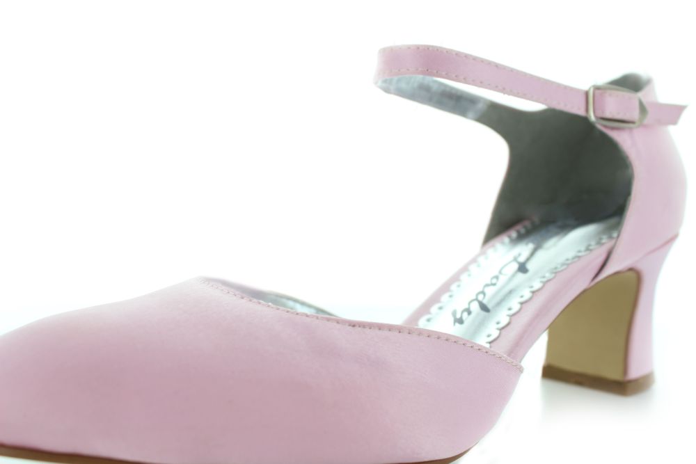 Riemchen Pumps Happy rosa Satin