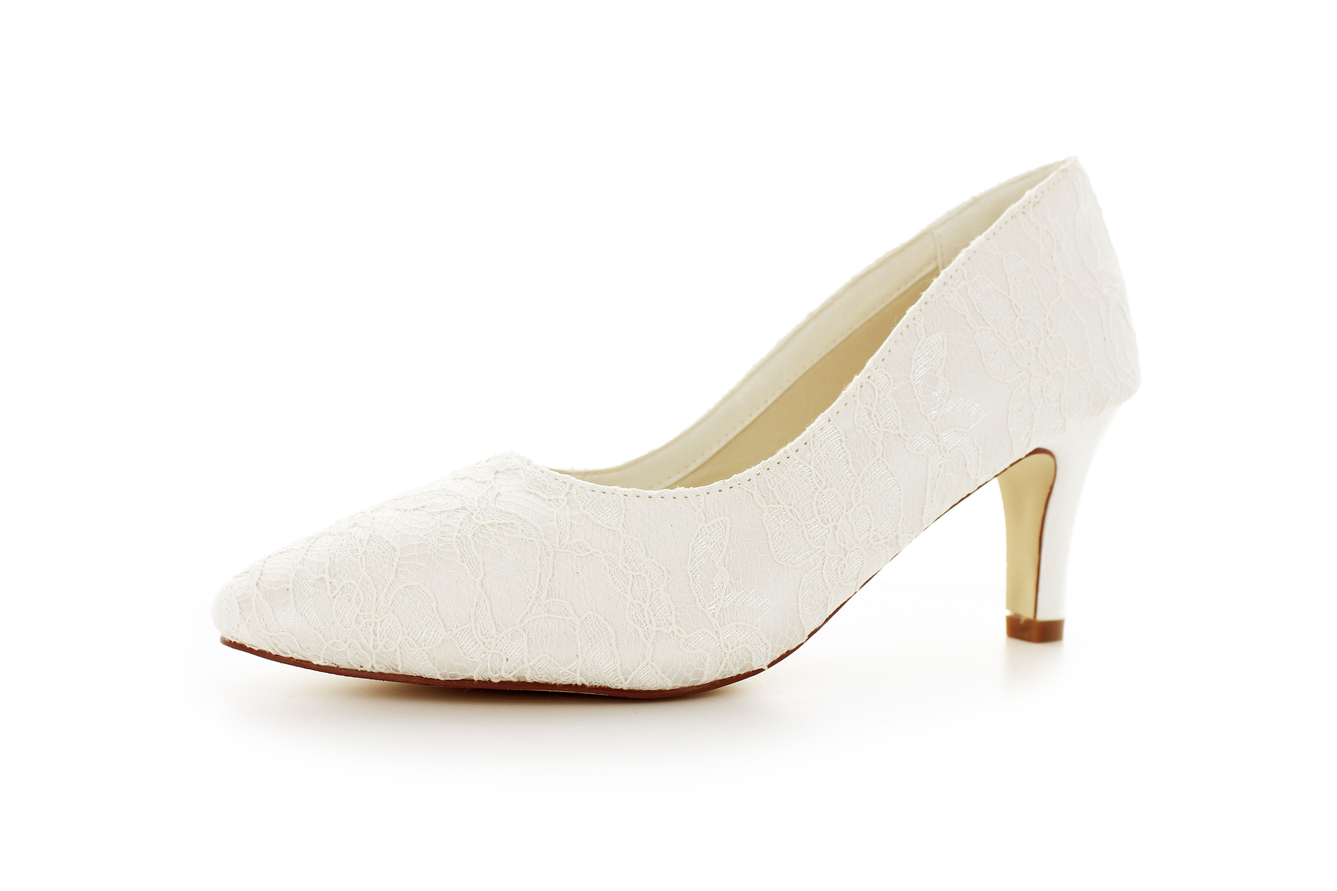 883-ivory Brautschuhe Clea ivory Spitze