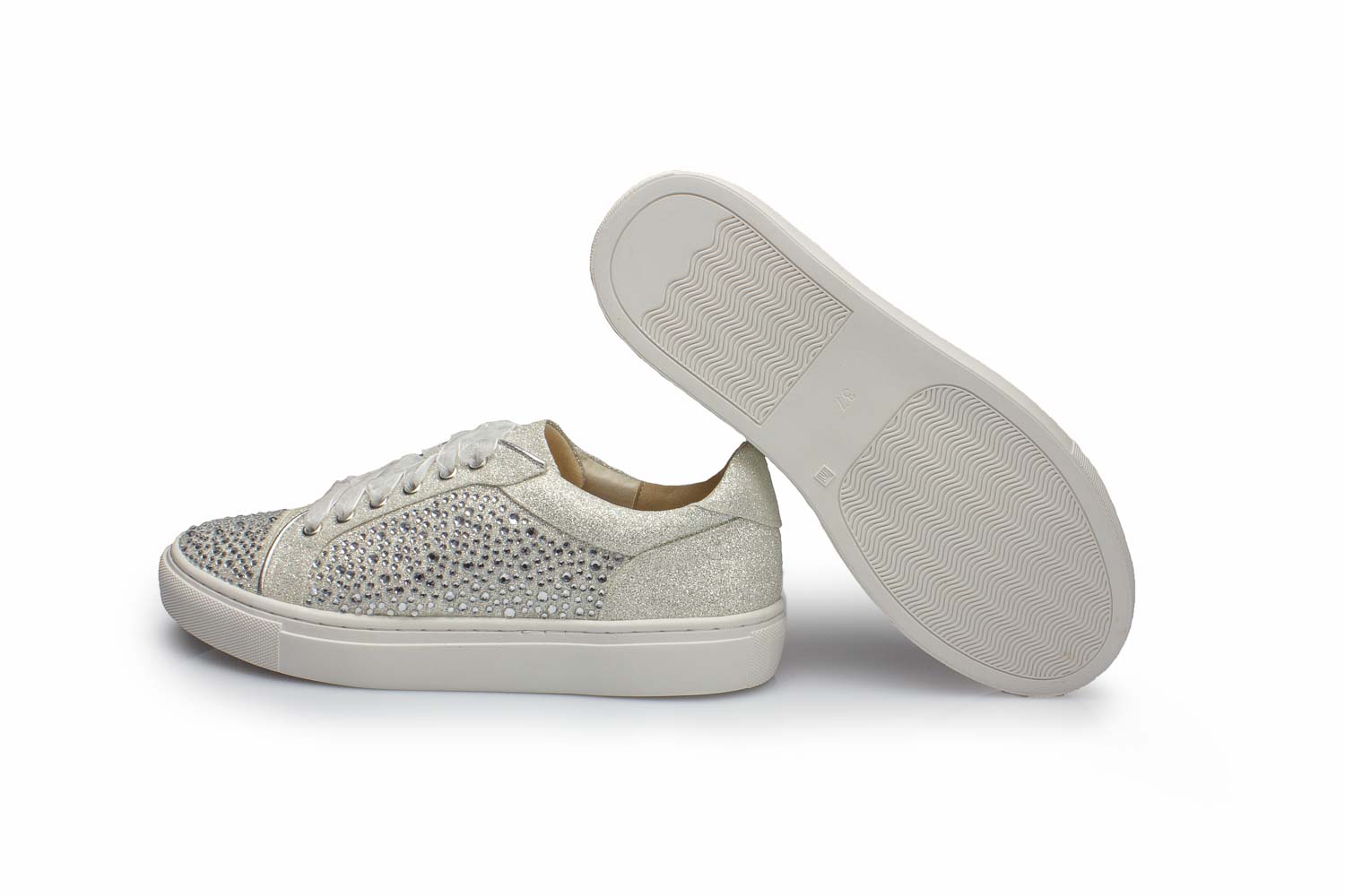 Brautsneaker Cheeky ivory Glitter-Zirkonia