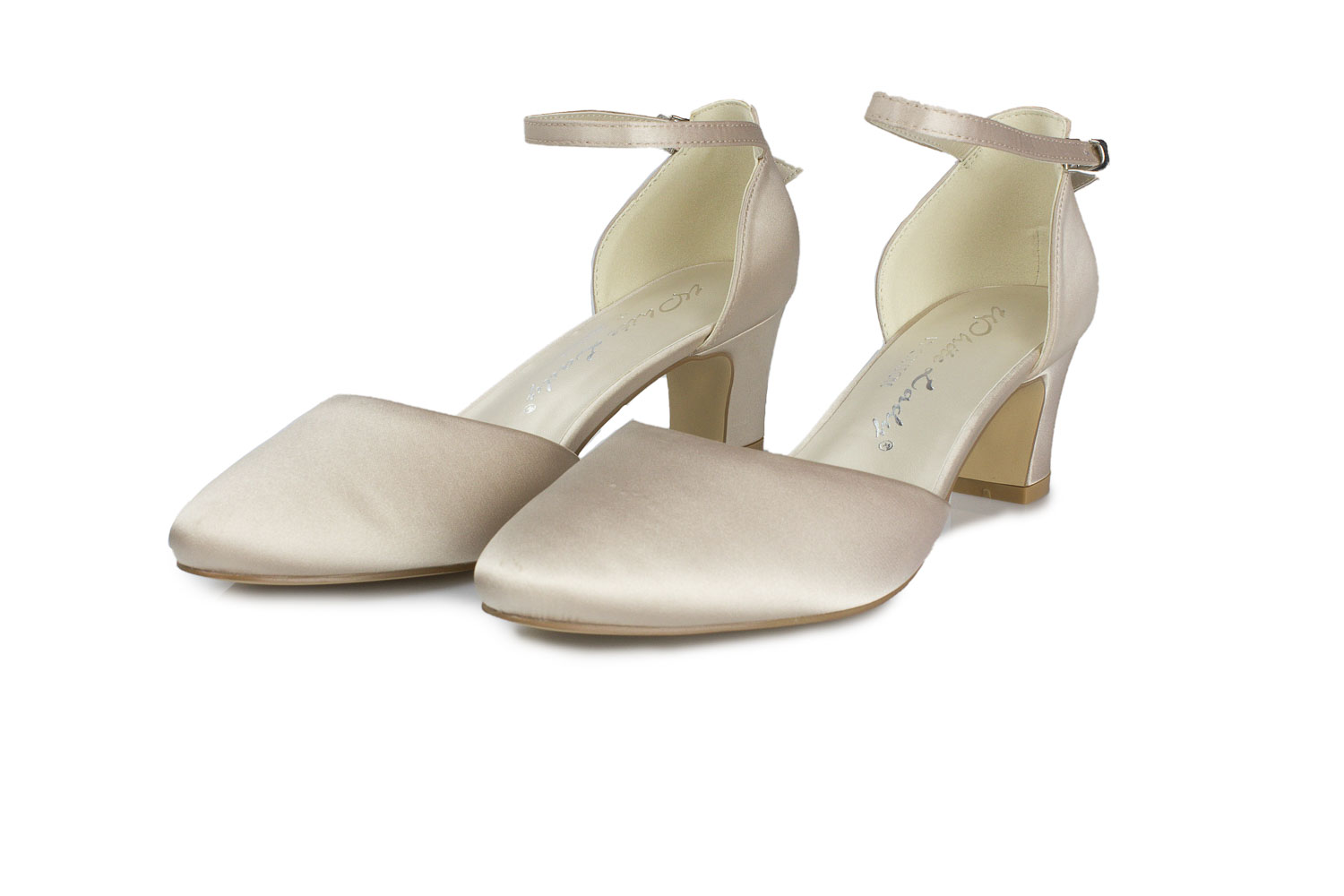 White Lady Brautschuhe Athena nude Satin