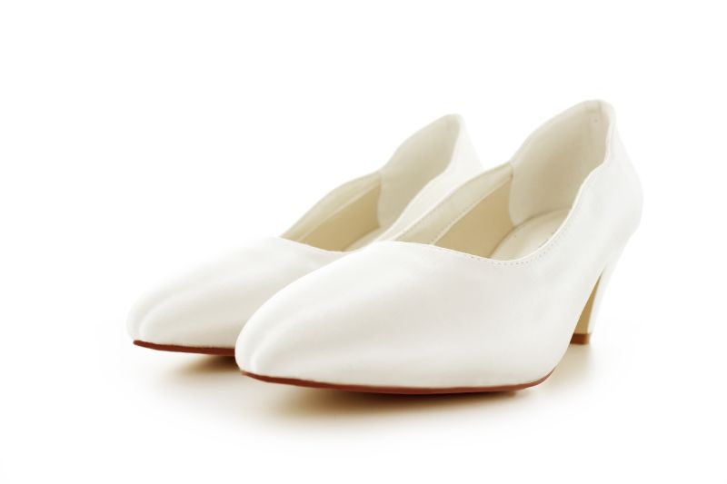 bequeme Braut Pumps Viola ivory Satin