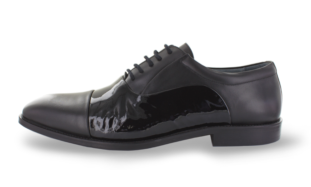 Oxford Herrenschuhe Darcy ocean-schwarz Nappa-Lack