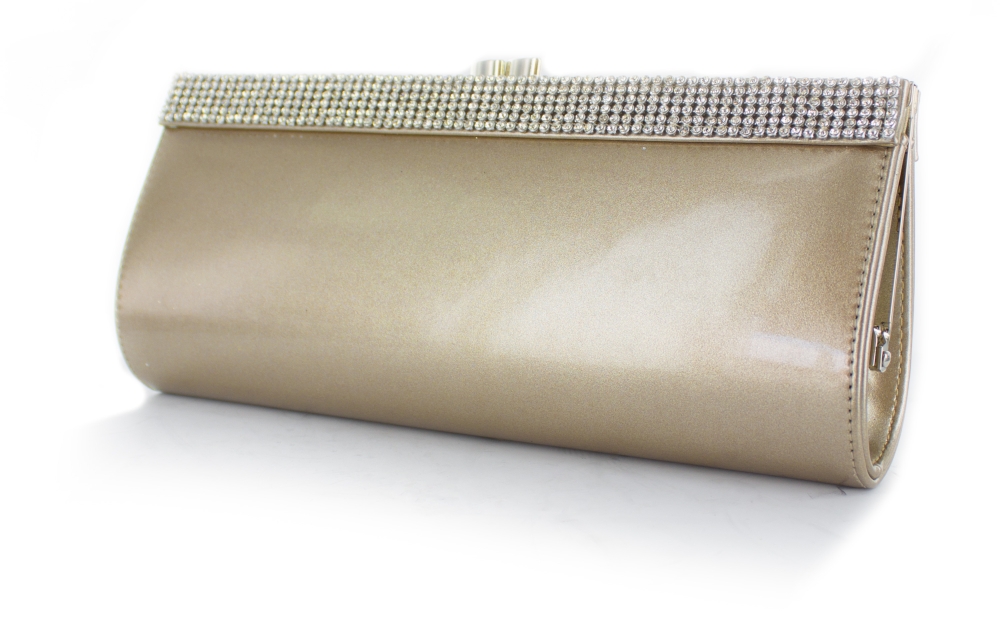 Lackleder Handtasche Lena gold