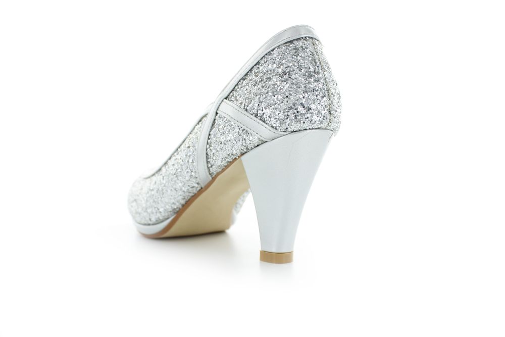 bequeme Pumps Kim silber Glitter