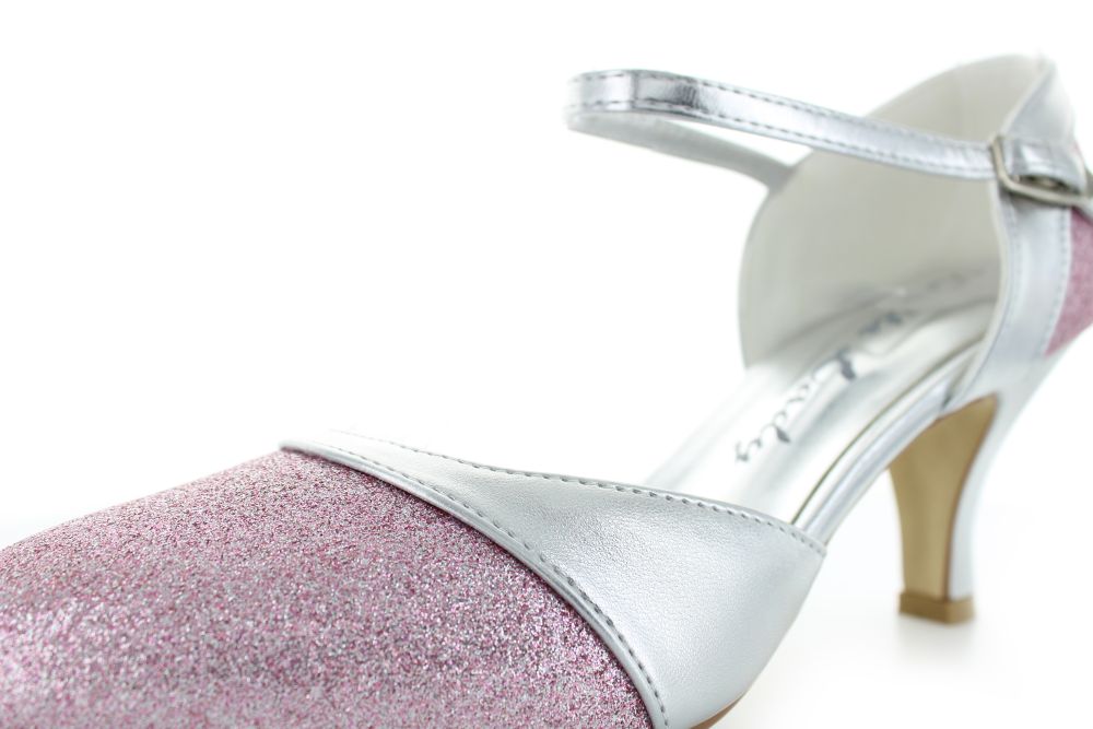 Riemchen Pumps Helena silber-rosa