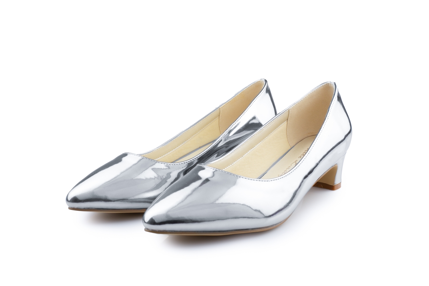 Spiegel Pumps Glow silber