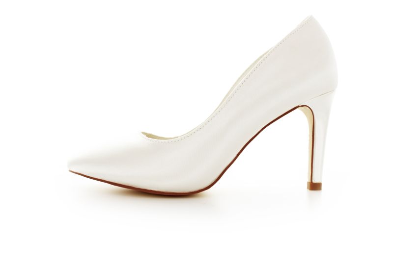 hohe bequeme Brautschuhe Lotta ivory Satin