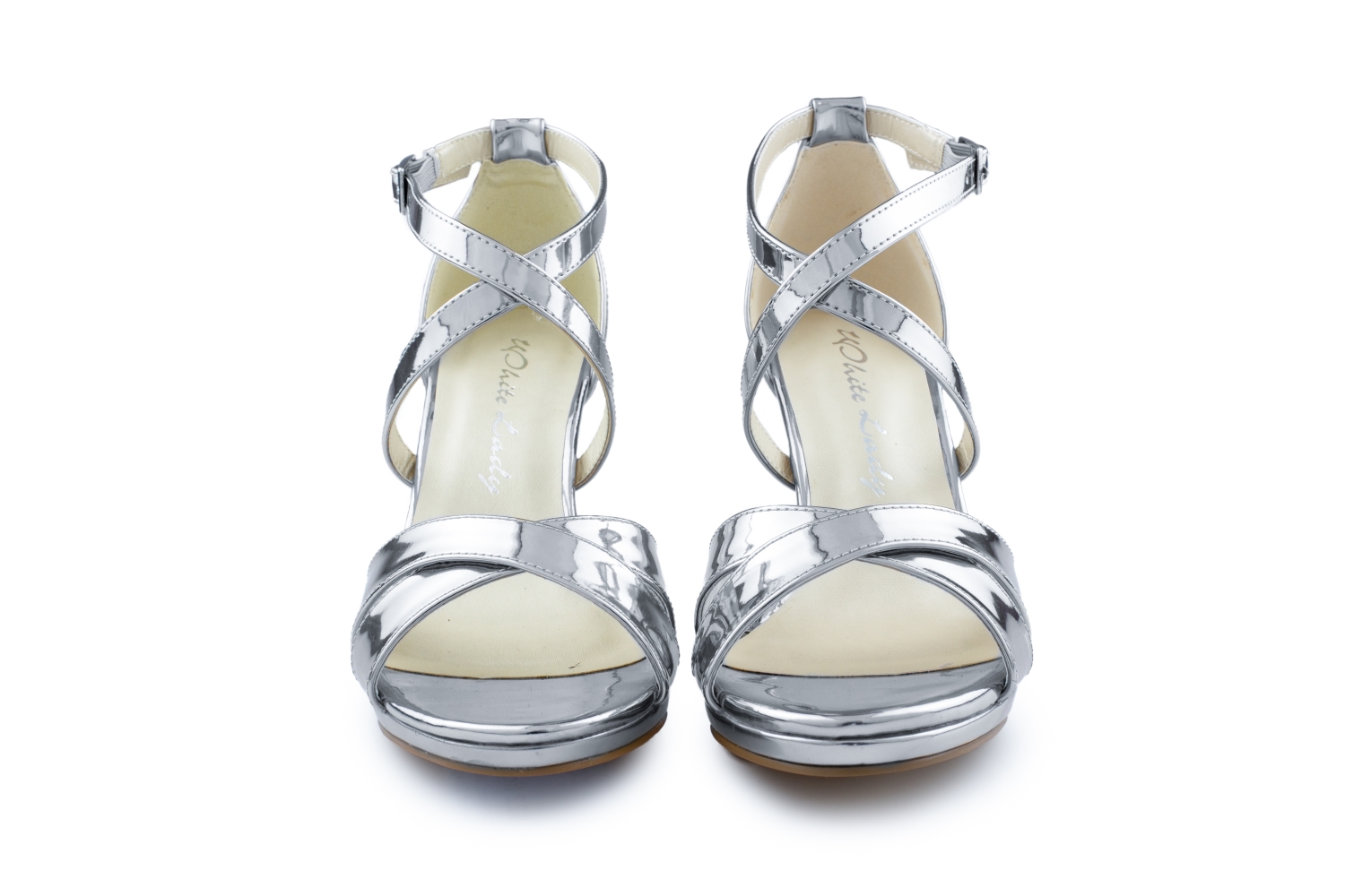 Spiegel Sandalette Glynda silber