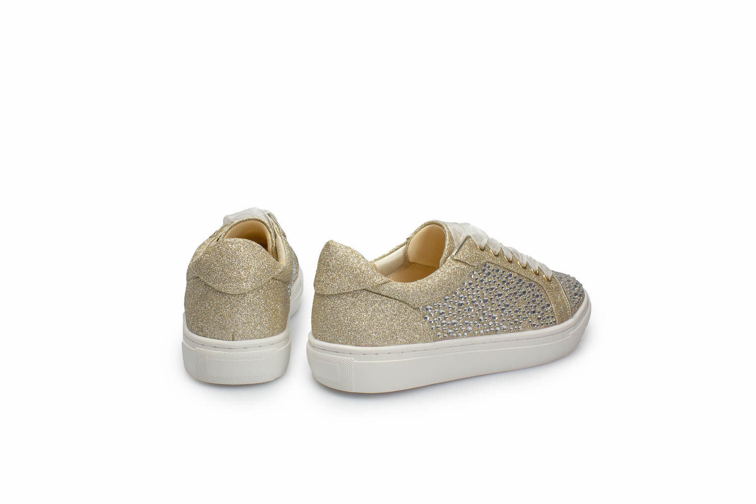 Brautsneaker Cheeky champagner Glitter-Zirkonia