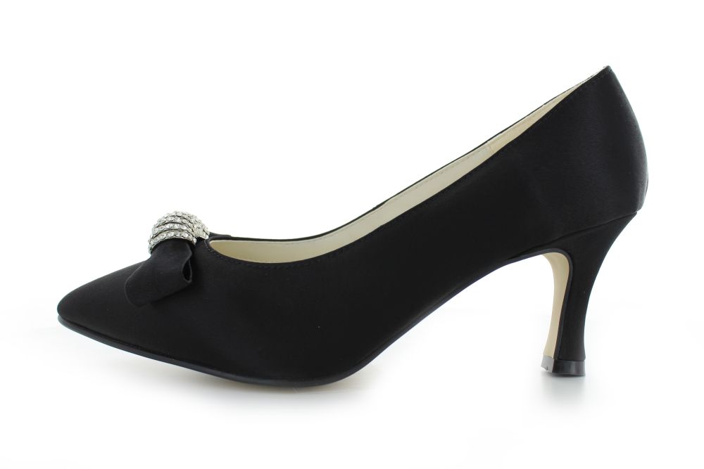 Vintage Pumps Igrid schwarz Satin