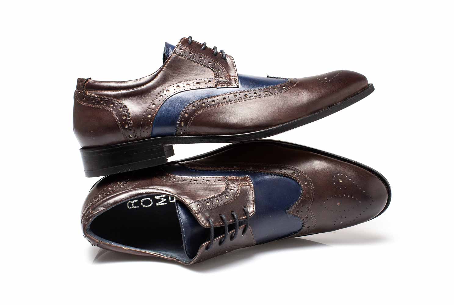 Patina Herrenschuhe Budapester marone-oceano