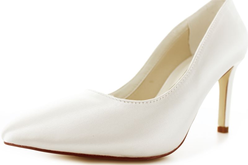 hohe bequeme Brautschuhe Lotta ivory Satin